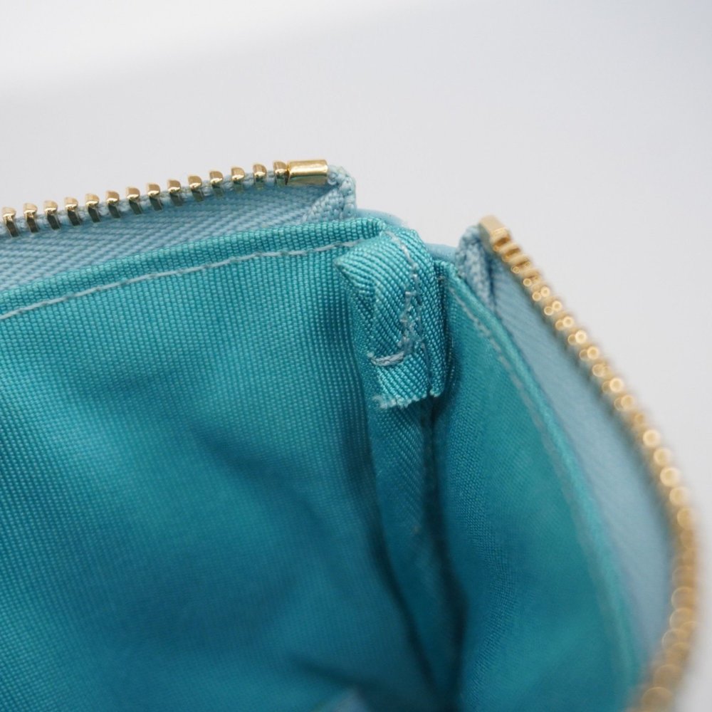 CHANEL Blue Lambskin Leather Wallet - Picture 9 of 11